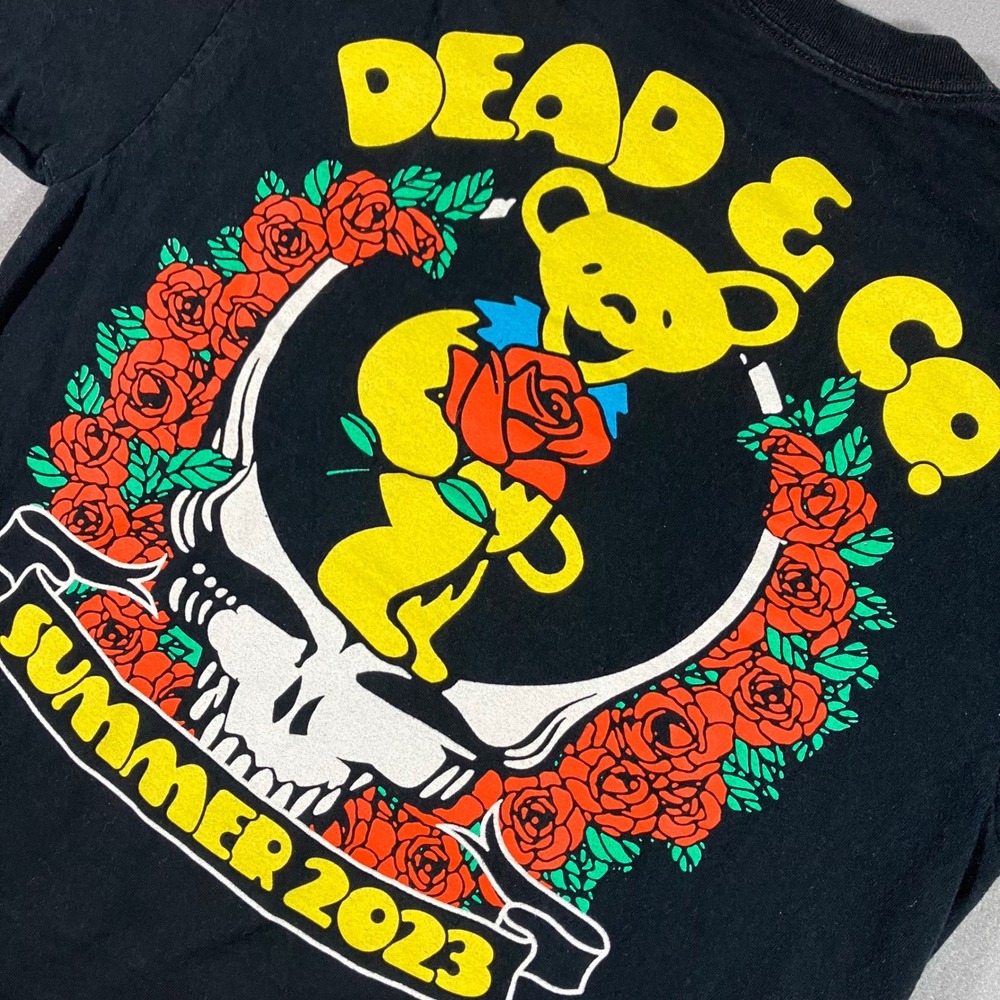 Dead & Co Summer 2023 Tour T-Shirt Mens S Black Dancing Bear Steal Your Face